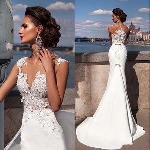 Sexy lace perspective wedding dress dress